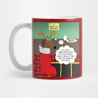 A Wiener Dog Christmas Mug